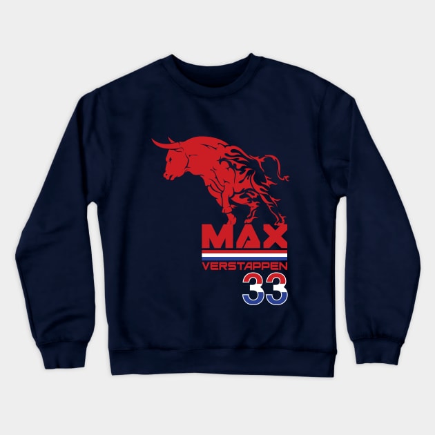 Verstappen 33 Formula One Racing Driver F1 Champion Crewneck Sweatshirt by CGD